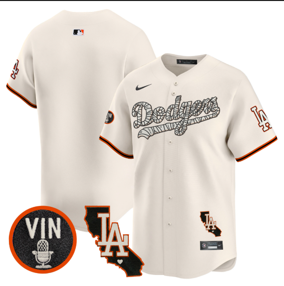 Men Los Angeles Dodgers blank 2025 cream Limited Stitched Jersey